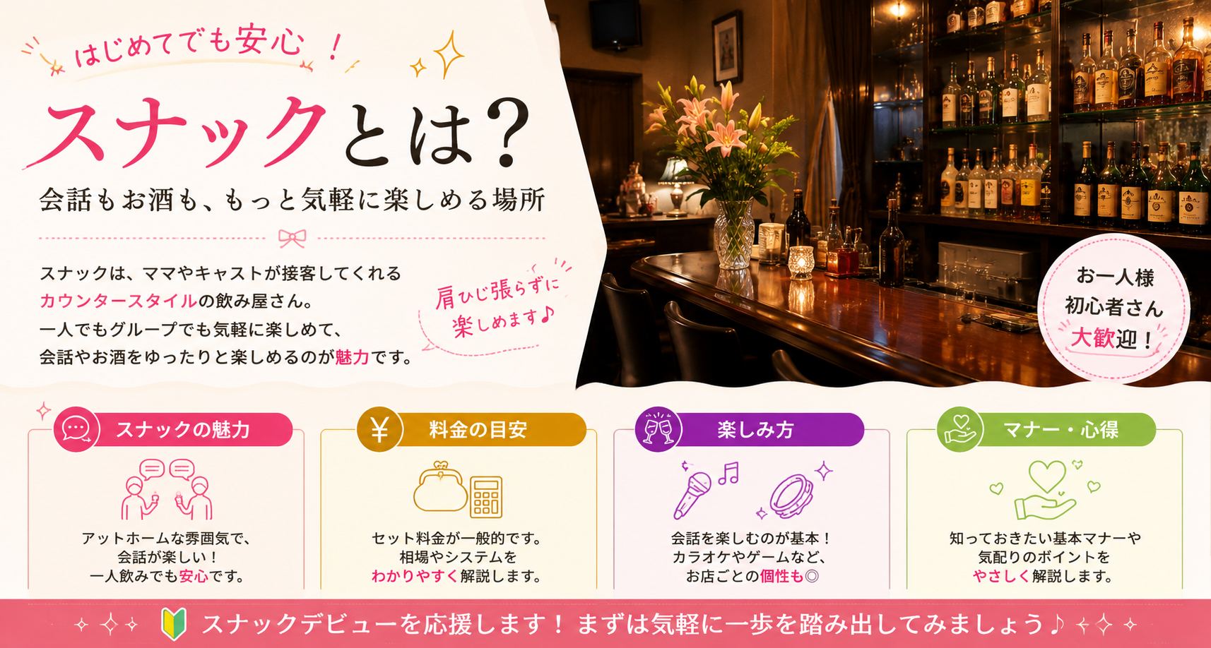 スナックの店内風景